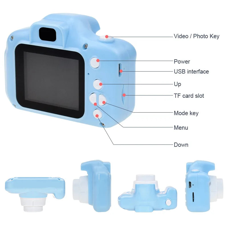 Child Mini Camera Toys Portable Outdoors Movement Camera Kids Early Education Toys Parent-Child Interaction HD Camera Toys Gifts