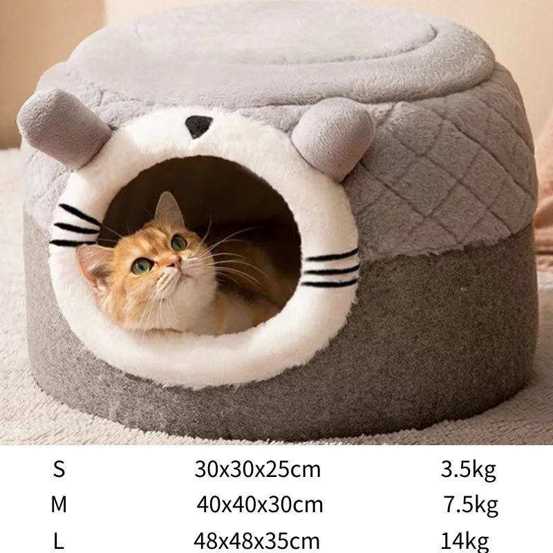 New Winter Pet House Dog Soft Nest Kennel Cozy Sleeping Warm Cave Cat Dog Kitty Basket Cats Bed For Small Medium Dogs Cats