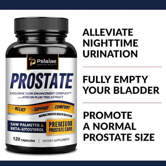 Prostate, 3-Pack, Saw Palmetto and Beta Sitosterol Supplements Healthy Support Size Supports Urinary Relief and Bladder Control