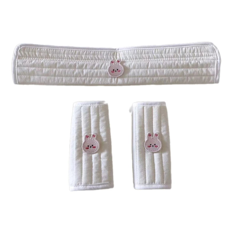 Baby Stroller Armrest Cover Protector Universal Stroller Handlebar Sleeve Cover Seat Belt Shoulder Cover Stroller Burp Cloths