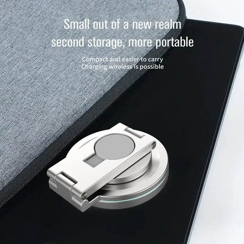 Wireless Charging Station Anti-Skid Adjustable Charging Dock Zinc Alloy Phone Watch Charging Stand With 360 Rotation Design