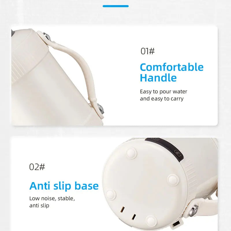 Mini Electric Kettle Water Thermal Portable Heating Boiler Travel Stainless Steel Tea Pot Coffee Milk Boiling Bottle Health Pot