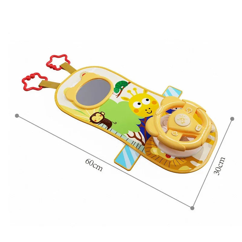 Simulate Driving Car Copilot Steering Wheel Eletric Baby Toys with Sound Kids Musical Educational Car Seat Driving Vocal Toys - Merit Sell