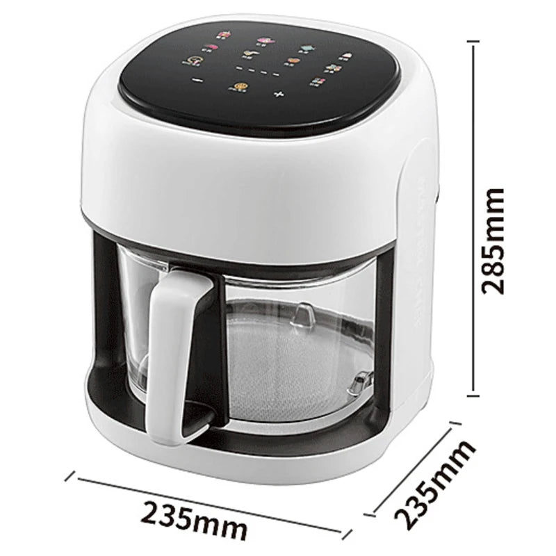 Smart Electric Air Fryer Large Capacity Convection Oven Deep Fryer Without Oil Kitchen 360°Baking Viewable Window Home Appliance - Merit Sell