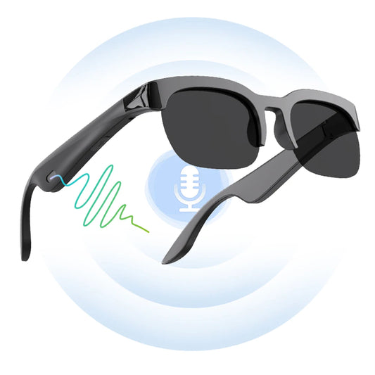 Smart Glasses AI Translator Hands-Free Music & Calls BT Sunglasses UV Protection Outdoor Sports Headphones for Men & Women - Merit Sell