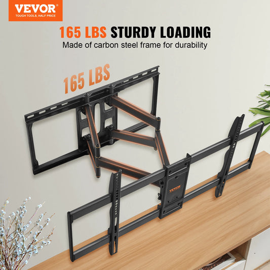 VEVOR Full Motion TV Mount Fit for Most 26-90in TVs Swivel Tilt Horizontal Adjustment TV Wall Mount Bracket W/ Articulating Arms - Merit Sell