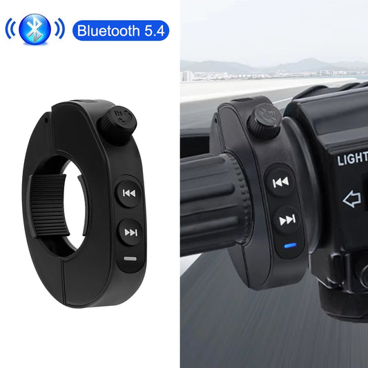 Wireless Bluetooth 5.3 media Button Remote Controller Motorcycle Helmet Earphone Car Steering Wheel MP3 Music Play For Phones - Merit Sell