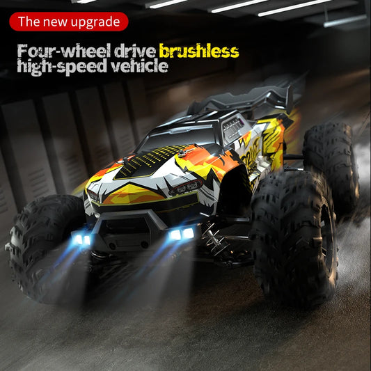 Wltoys Q117 1/16 RC Car 4WD Remote Control Car LED Headlights Brushless 70KM/H 2.4G High Speed Off-Road Drift Toys for Children - Merit Sell