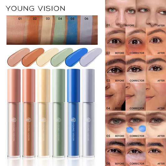 Yellow Orange Liquid Concealer Foundation Primer Base Facial Repair Dark Circles Corrector Skin Tone Purple Brighten Concealer - Merit Sell