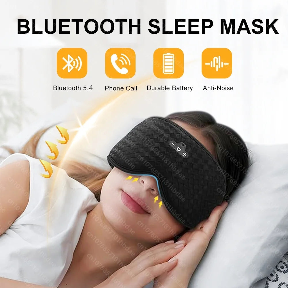 Breathable eye mask with built-in headphones Bluetooth sleep mask for phone calls and noise reduction