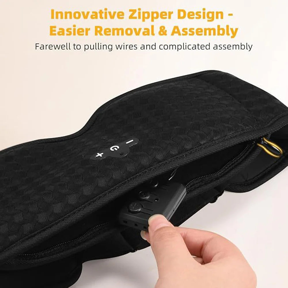 Breathable eye mask with built-in headphones by Merit Sell featuring innovative zipper design for easy removal and assembly