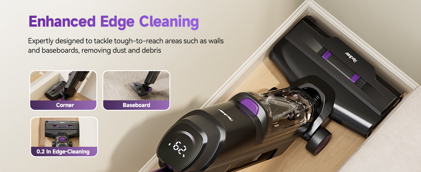 Redkey W15 Cordless Wet Dry Vacuum Cleaner 3 in1 , Self-Washing Self Propelled, 0.2in Edge Cleaning, Powerful Suction