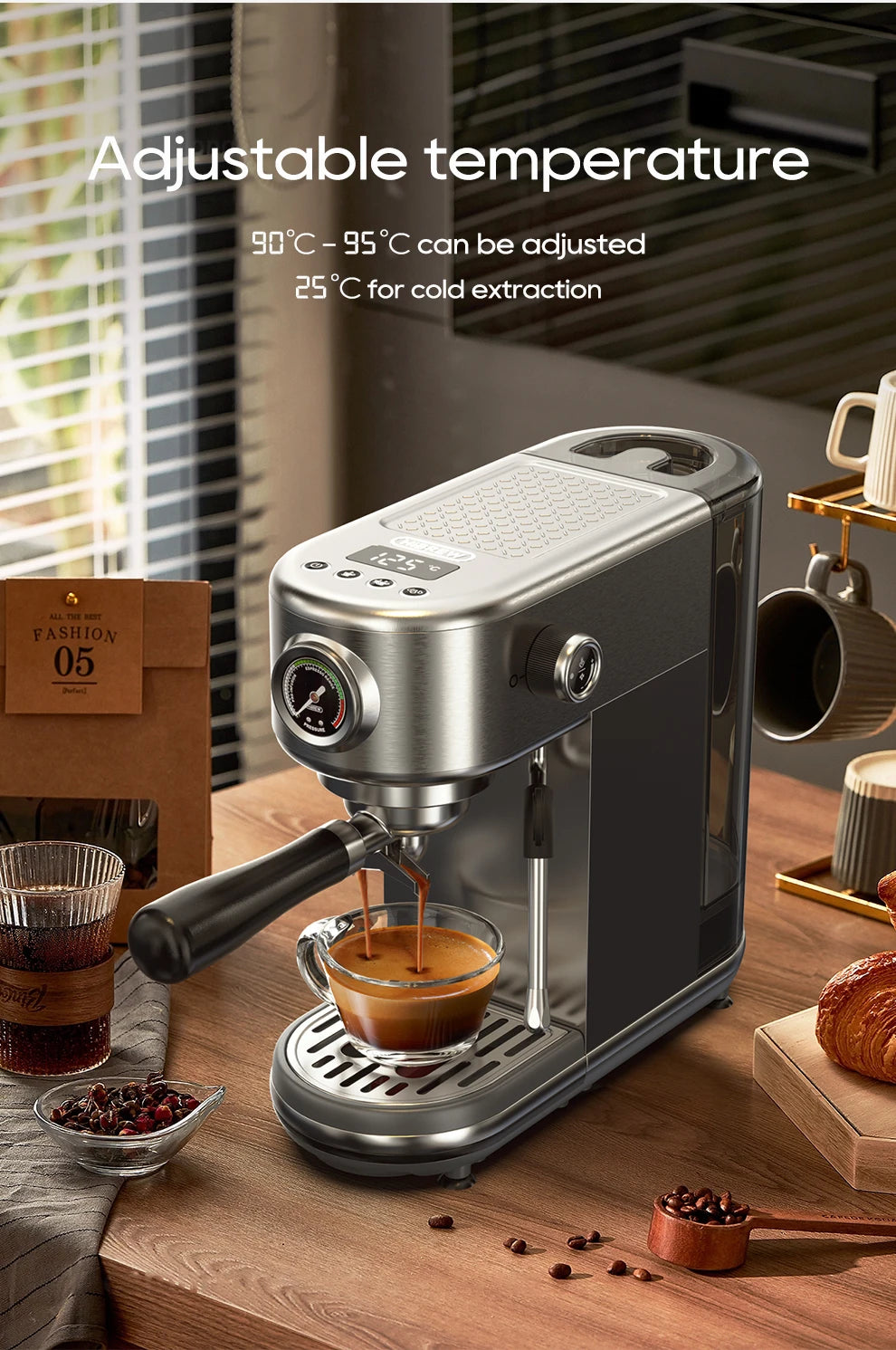 Merit Sell HiBREW Adjustable Temperature Espresso Machine - Merit Sell