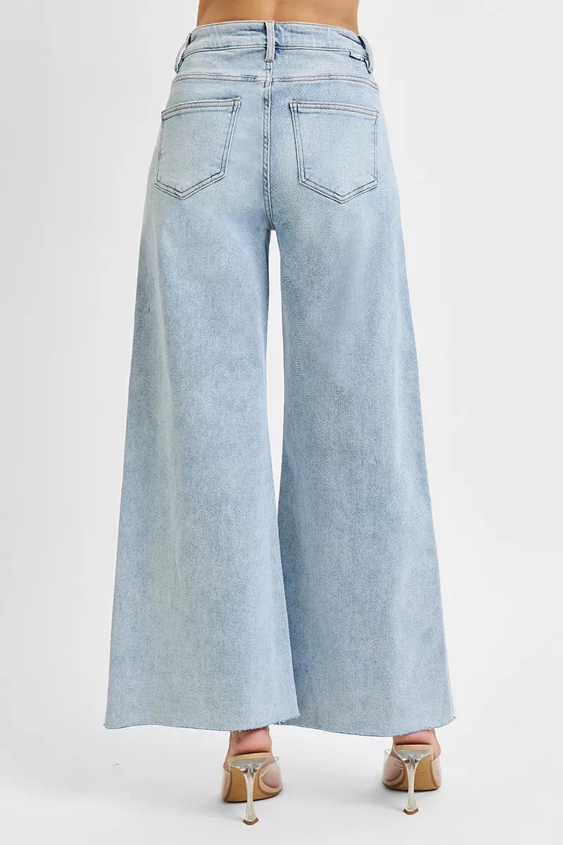 Trendsi Trendy Plus Size Denim Pants Wide Leg Jeans - Merit Sell