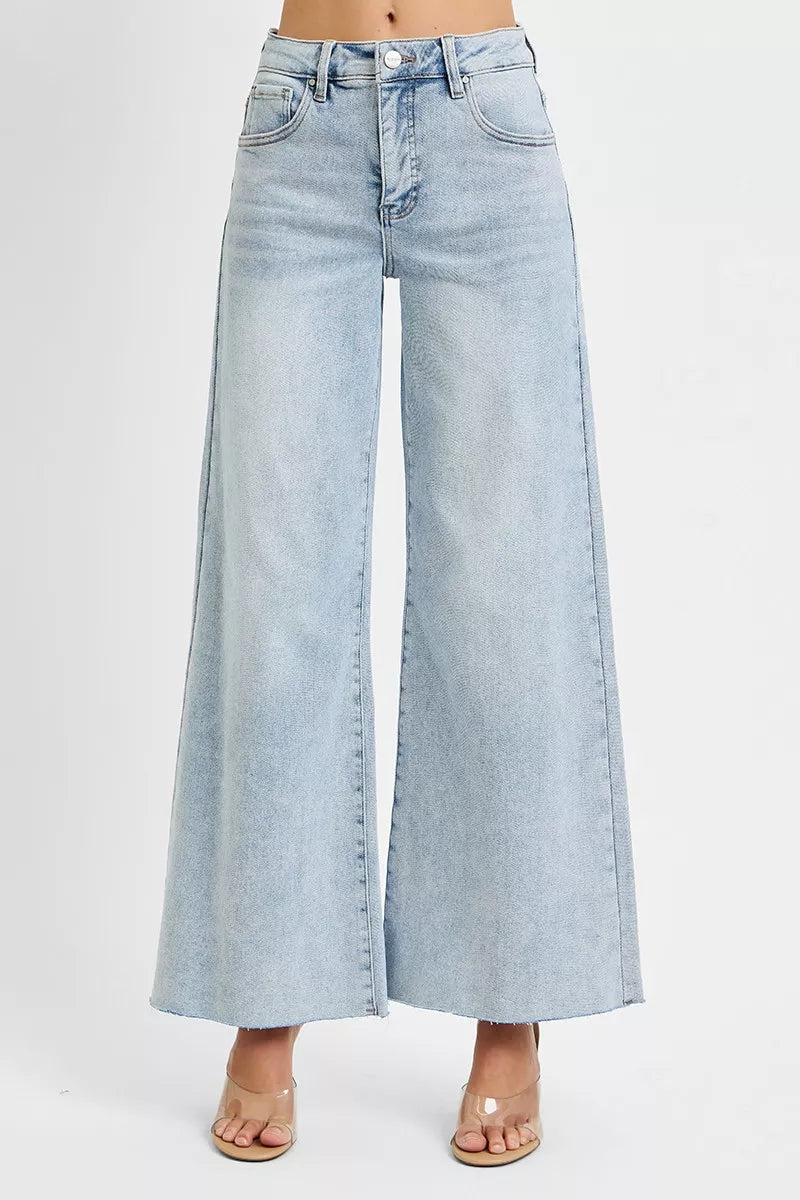 Trendsi Trendy Plus Size Denim Pants Wide Leg Jeans - Merit Sell