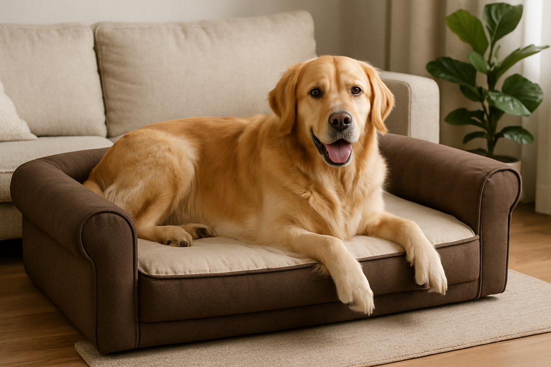 Warm Pet Sofa for Big Dogs: Orthopedic Couch, Chew-Resistant Bed