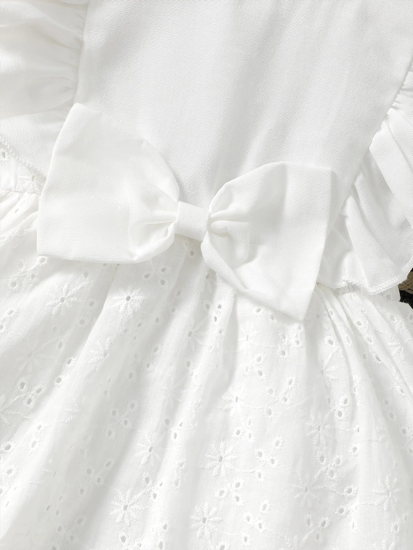 0-3 Year old Baby girl Dress Solid Color Bow Ruffle Princess Dress Suitable for Toddlers Baby girl Spring autumn Dress - Merit Sell