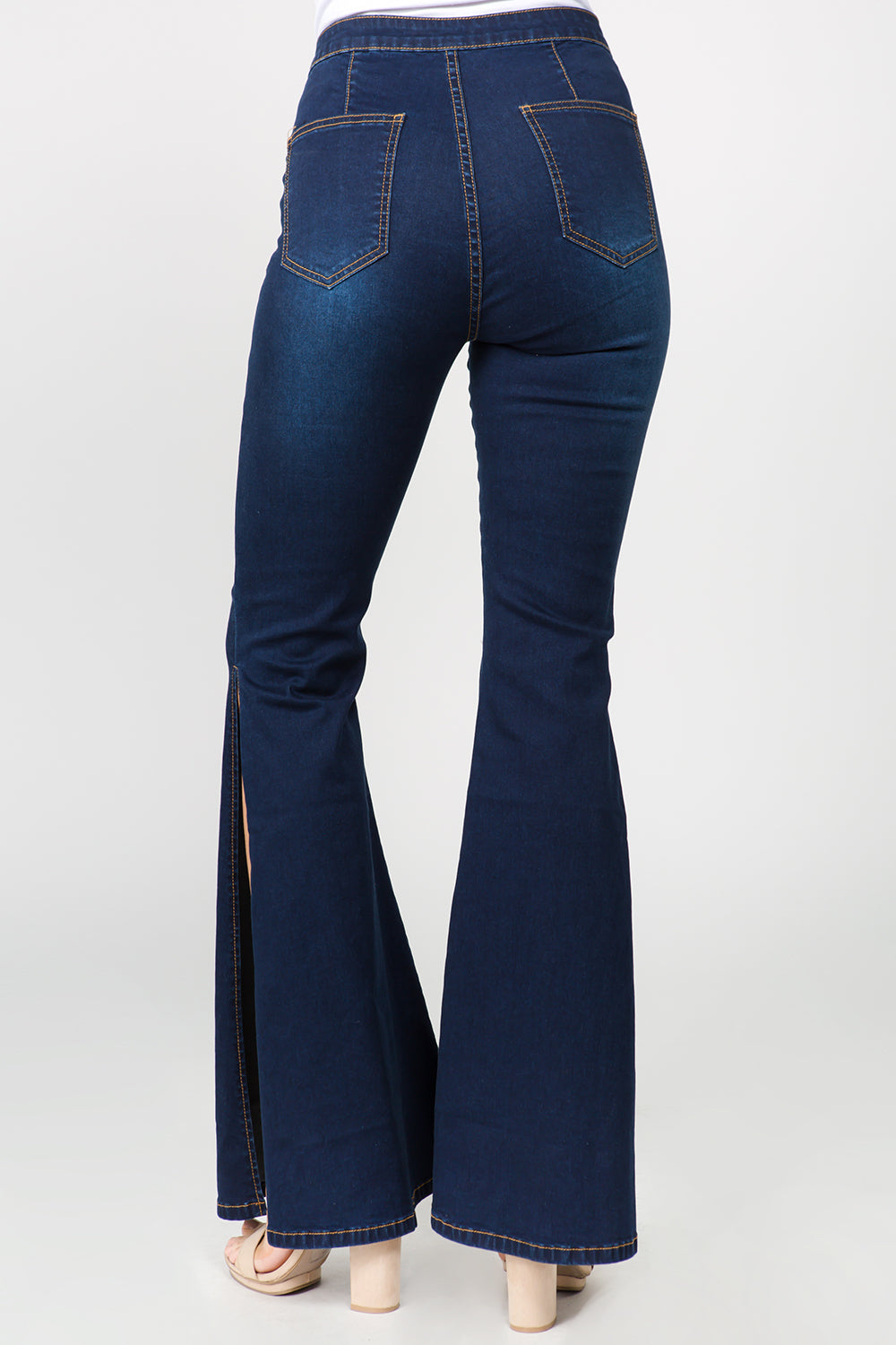 American Bazi Side Slit Flare Jeans | Modern Style