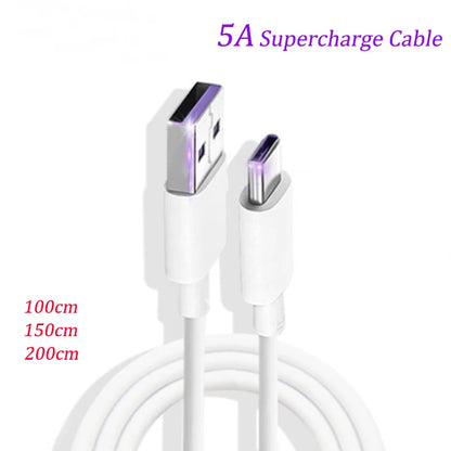 1/1.5/2M For Huawei Super Charging Cable 5A For Huawei P40 P30 P20 P10 Pro Lite Supercharge Honor V30 V20 S V10 Mate 30 20 Pro - Merit Sell