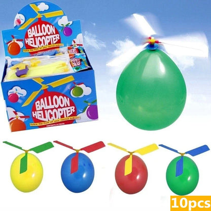 1-10pcs Helicopter Balloon Portable Outdoor Playing Flying Ballon Toy Birthday Party Decorations Kids Gift Party Supplies Globos - Merit Sell