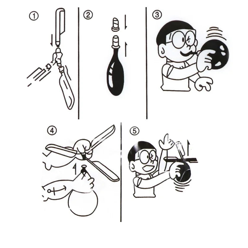 1-10pcs Helicopter Balloon Portable Outdoor Playing Flying Ballon Toy Birthday Party Decorations Kids Gift Party Supplies Globos - Merit Sell