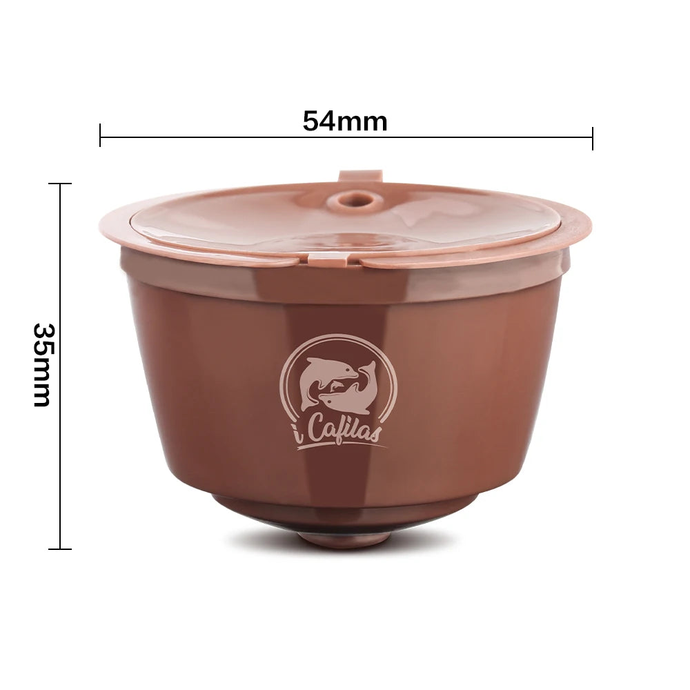 1/2/3/4/6/9/10pcs Refillable Reusable Coffee Capsules Pods For Necafe Dolce Gusto Refillable Crema Coffee Filters with Tamper - Merit Sell