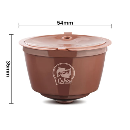 1/2/3/4/6/9/10pcs Refillable Reusable Coffee Capsules Pods For Necafe Dolce Gusto Refillable Crema Coffee Filters with Tamper - Merit Sell