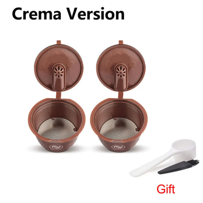 1/2/3/4/6/9/10pcs Refillable Reusable Coffee Capsules Pods For Necafe Dolce Gusto Refillable Crema Coffee Filters with Tamper - Merit Sell