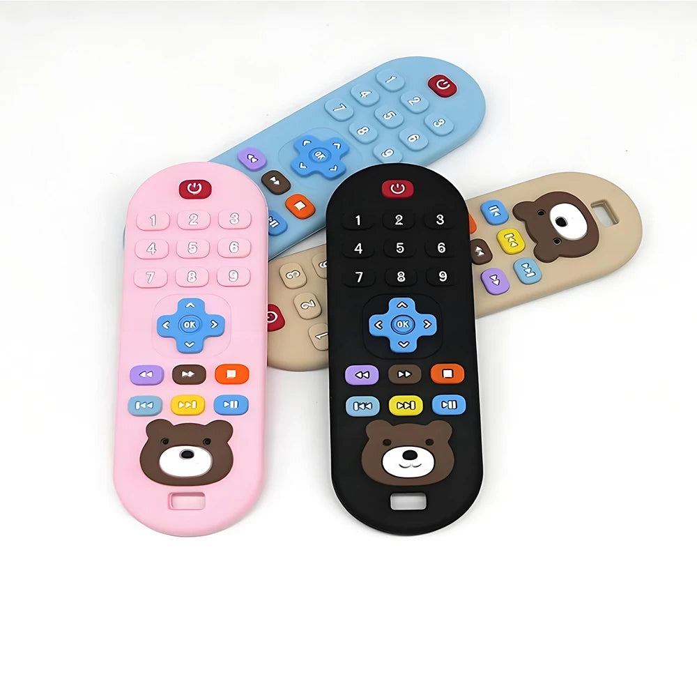 1/3pcs Teether toys remote control baby baby teeth use for boy and girls holiday gift remote control shape silicone teething toy - Merit Sell