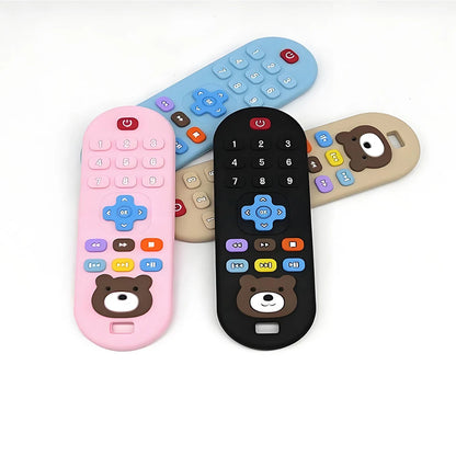 1/3pcs Teether toys remote control baby baby teeth use for boy and girls holiday gift remote control shape silicone teething toy - Merit Sell