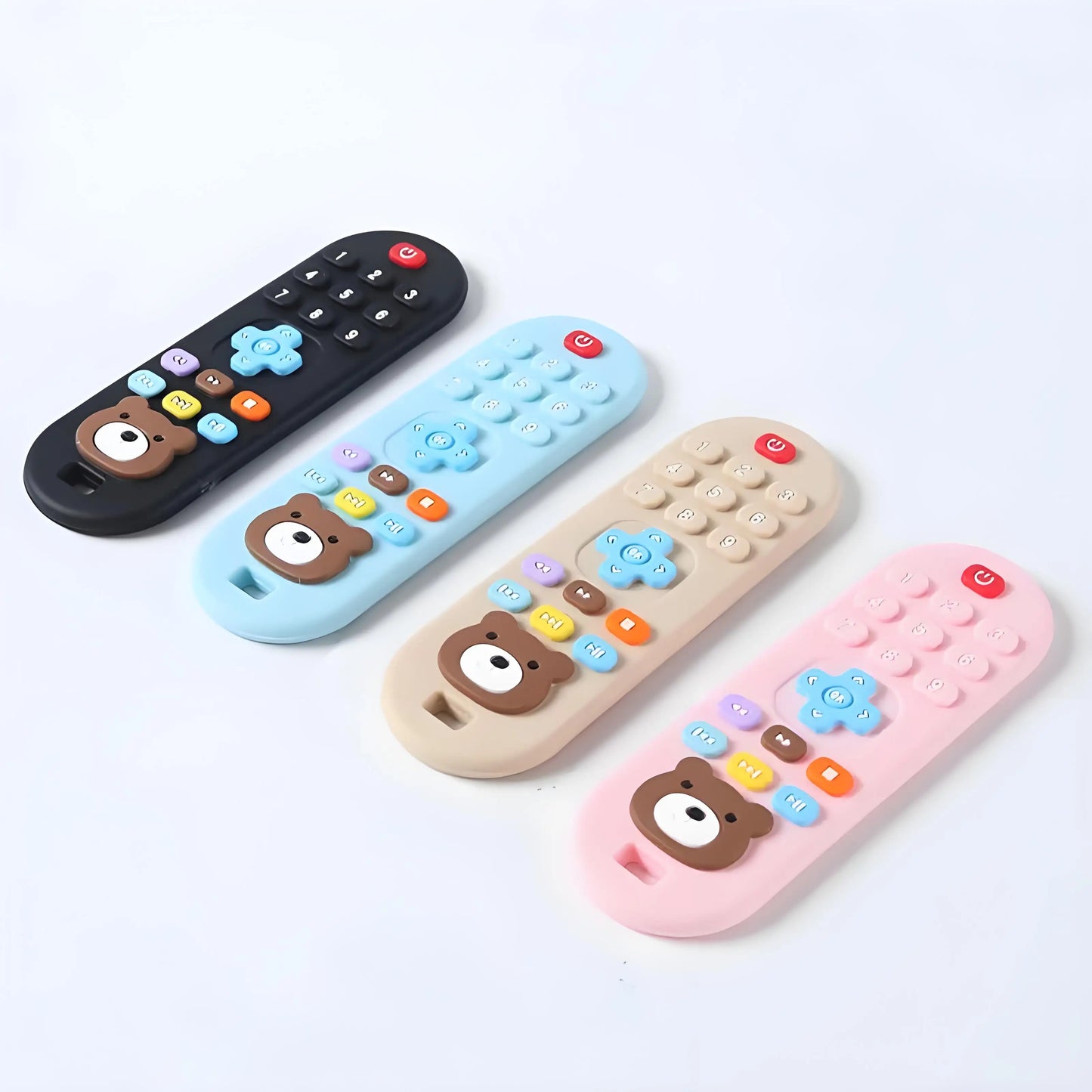 1/3pcs Teether toys remote control baby baby teeth use for boy and girls holiday gift remote control shape silicone teething toy - Merit Sell
