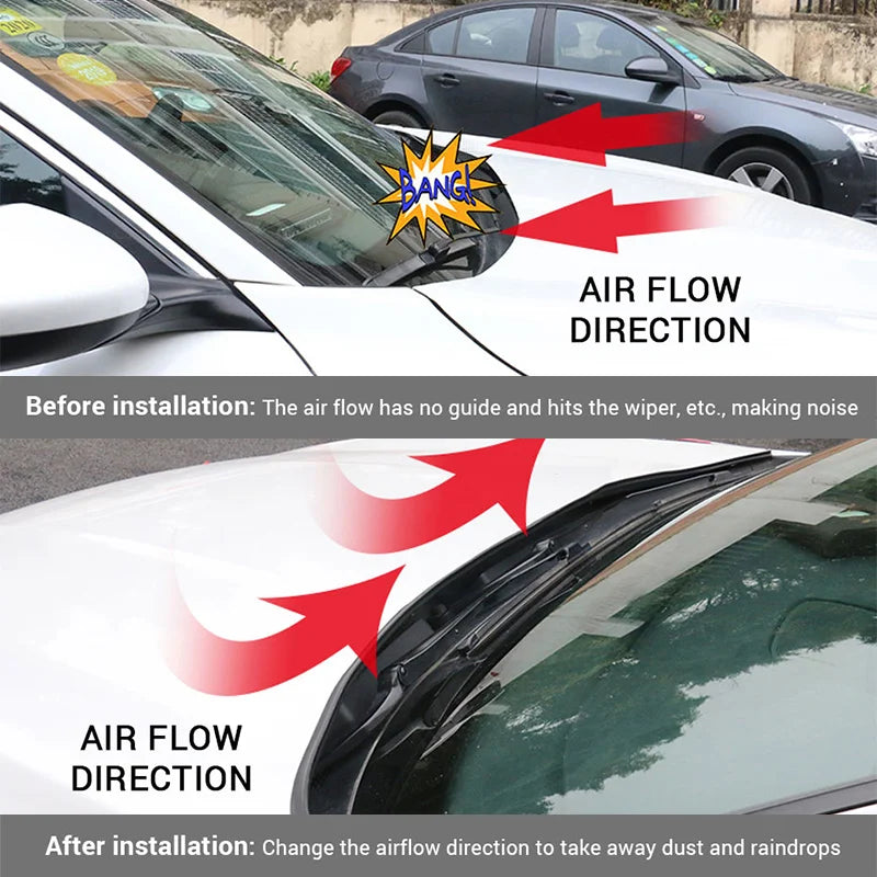 1.8m Car Rubber Seal Spoiler Strip Auto Front Rear Windshield Spoiler Front Window Hood Sealing Trim Auto Windshield Accessories - Merit Sell