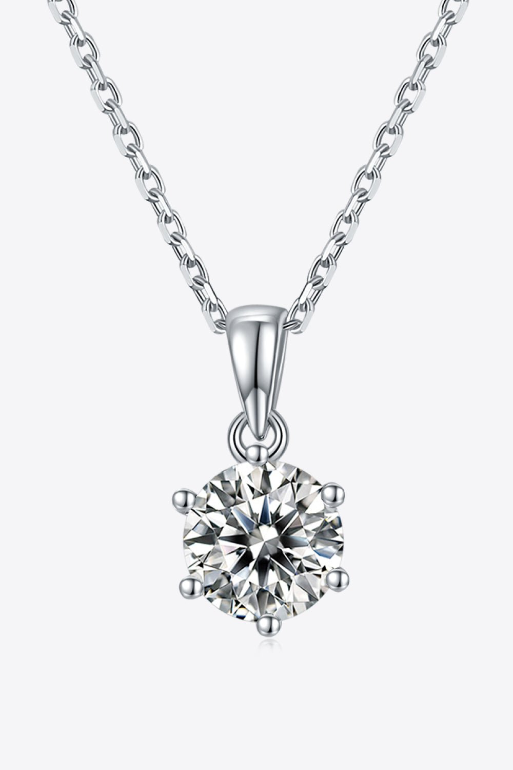 1 Carat Moissanite 925 Sterling Silver Necklace - Merit Sell
