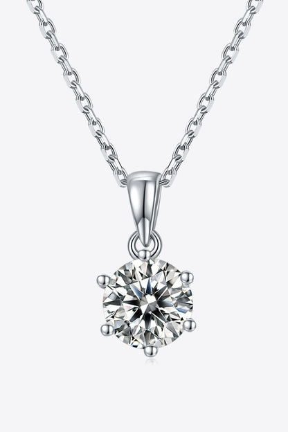 1 Carat Moissanite 925 Sterling Silver Necklace - Merit Sell