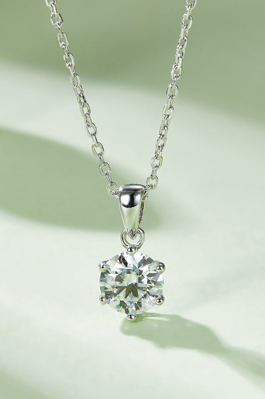 1 Carat Moissanite 925 Sterling Silver Necklace - Merit Sell