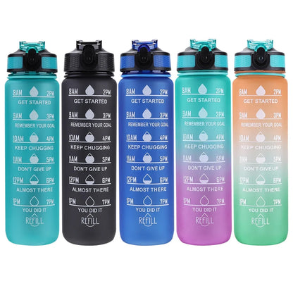 1 Liter Water Bottle Motivational Sport Water Bottle Leakproof Bottles Drinking Outdoor Travel Gym Fitness Jugs for Kitchen Cups - Merit Sell