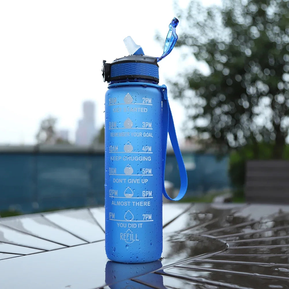 1 Liter Water Bottle Motivational Sport Water Bottle Leakproof Bottles Drinking Outdoor Travel Gym Fitness Jugs for Kitchen Cups - Merit Sell