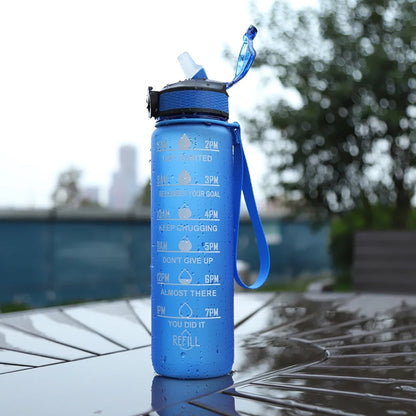 1 Liter Water Bottle Motivational Sport Water Bottle Leakproof Bottles Drinking Outdoor Travel Gym Fitness Jugs for Kitchen Cups - Merit Sell