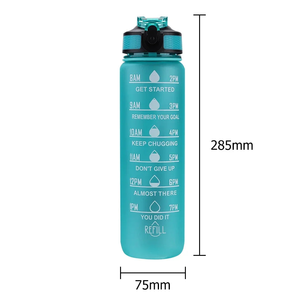1 Liter Water Bottle Motivational Sport Water Bottle Leakproof Bottles Drinking Outdoor Travel Gym Fitness Jugs for Kitchen Cups - Merit Sell