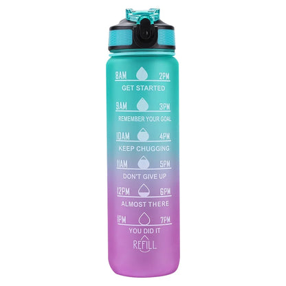 1 Liter Water Bottle Motivational Sport Water Bottle Leakproof Bottles Drinking Outdoor Travel Gym Fitness Jugs for Kitchen Cups - Merit Sell