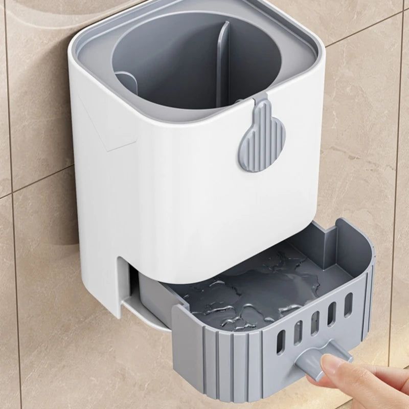 1 Set Toilet Brush With Holder Wall Mounted Long Handle Flexible Toilet Bowl Cleaning Brush Bathroom Cleaning Supplies - Merit Sell