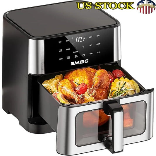 10.2QT Large Air Fryer 1700W Touch Screen with 10 Cooking Presets Multifunctional Healthy Kitchen Cooker - Merit Sell