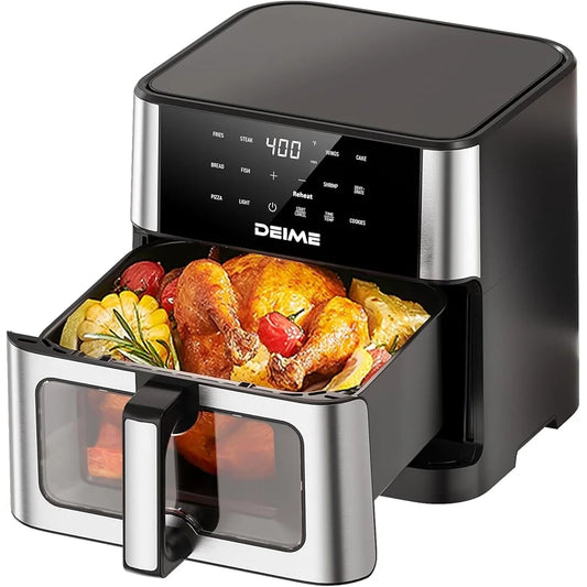 10.2QT Large Air Fryer 1700W Touch Screen with 10 Cooking Presets Multifunctional Healthy Kitchen Cooker - Merit Sell