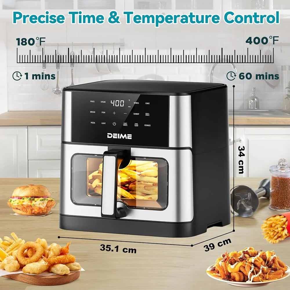 10.2QT Large Air Fryer 1700W Touch Screen with 10 Cooking Presets Multifunctional Healthy Kitchen Cooker - Merit Sell