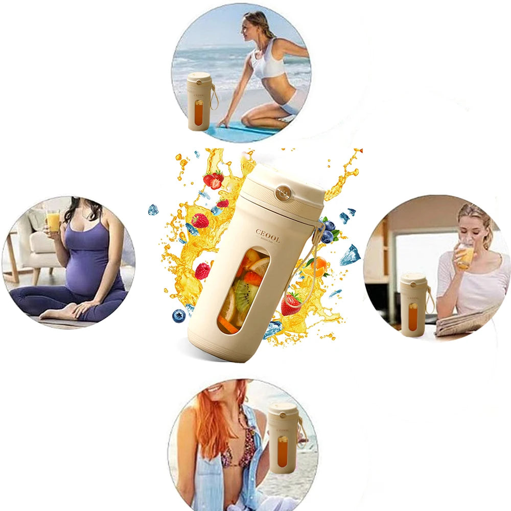 10 Blades Electric Portable Blender 350ML Juicer Fruit Mixers USB Rechargeable Smoothie Juicer Cup Squeezer Juice Maker - Merit Sell