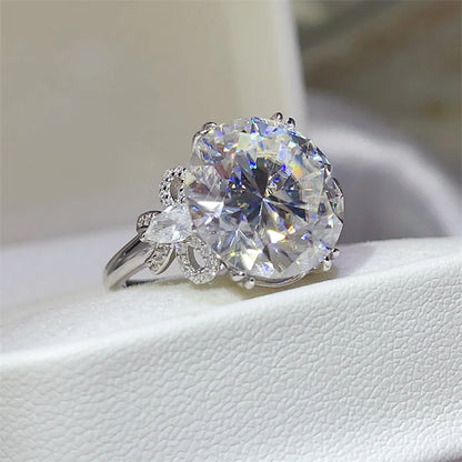 10 Carat Moissanite 925 Sterling Silver Ring - Merit Sell