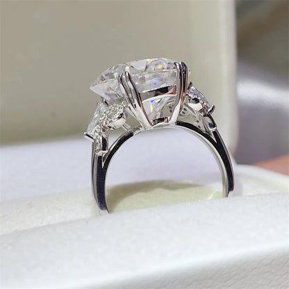 10 Carat Moissanite 925 Sterling Silver Ring - Merit Sell