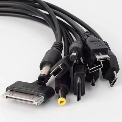 10 in 1 Micro USB Mobile Phone Charger Adapter Plug Usb Data Cable Charging Cable Data Wire Cord for Mobile Phone Universal - Merit Sell