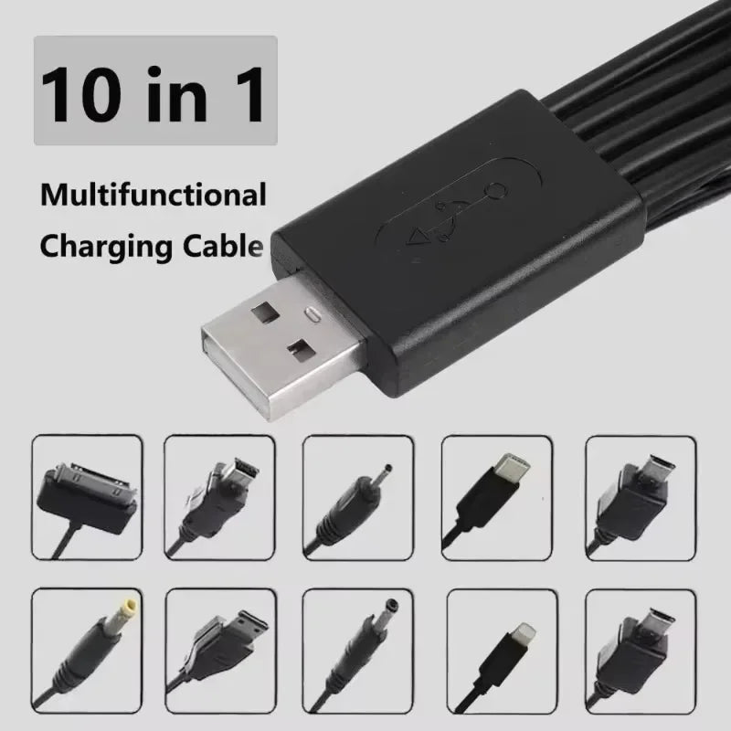 10 in 1 Micro USB Mobile Phone Charger Adapter Plug Usb Data Cable Charging Cable Data Wire Cord for Mobile Phone Universal - Merit Sell