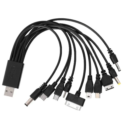 10 in 1 Micro USB Mobile Phone Charger Adapter Plug Usb Data Cable Charging Cable Data Wire Cord for Mobile Phone Universal - Merit Sell